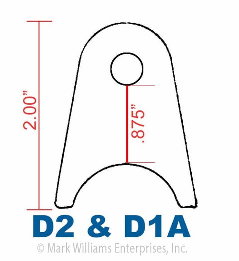 Large Flat Mount Tab 3/8